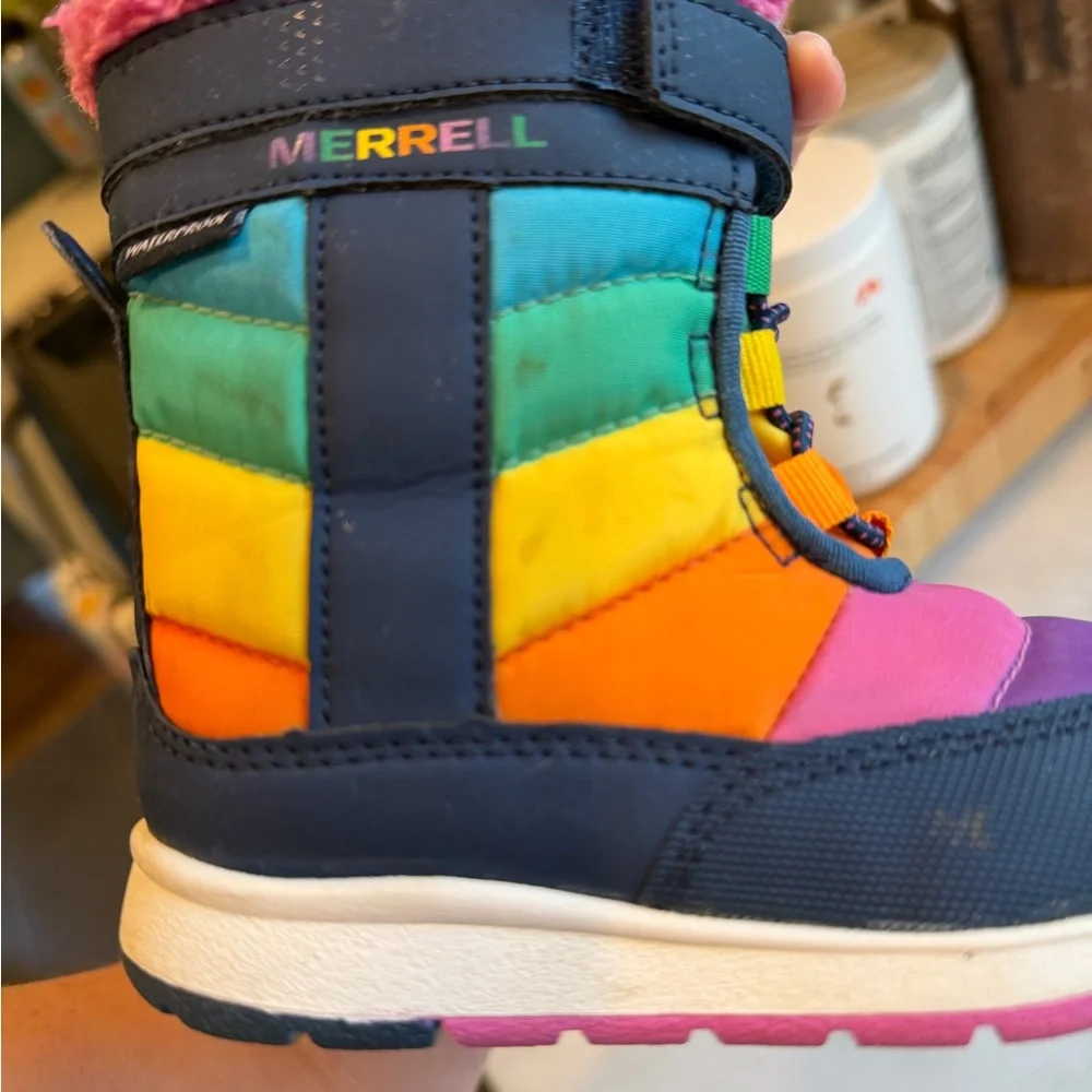 Merrell Alpine Puffer Jr / Rainbow Waterproof Snow Boots  Youth Size 7